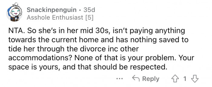 Your space should be respected.