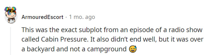 Seems like life imitating radio, but thankfully, it wasn't a full-scale airborne candy catastrophe.
