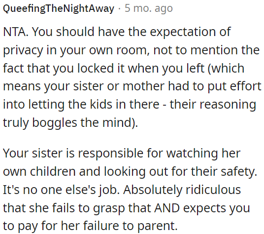 OP's sister should take responsibility for her own children's safety, and it's unreasonable for her to expect OP to cover for her parenting mistakes.