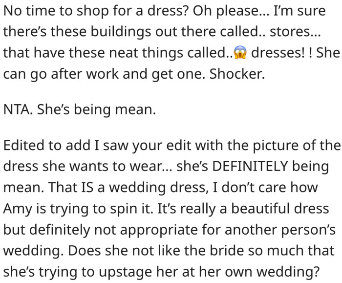 13. It appears his wife doesn't know she can buy clothes from stores.