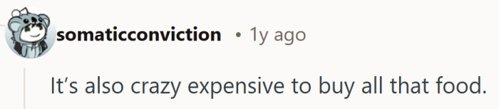 And then there’s the grocery bill, which could make anyone rethink how much they love tradition.