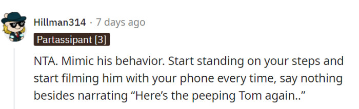 A game of peeping Tom—sounds interesting, ha!