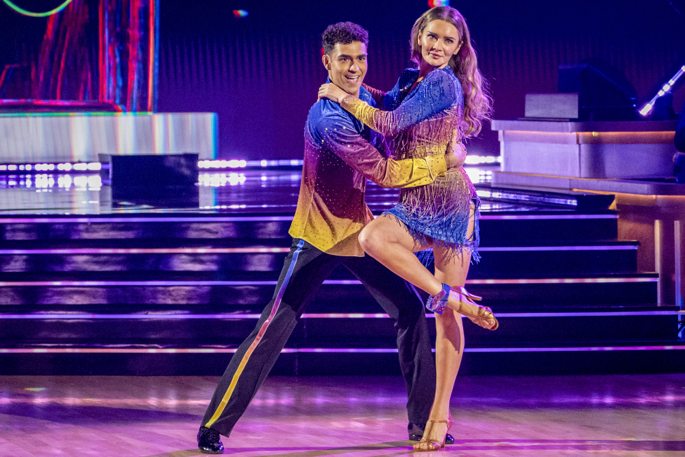 Delvey, whose birth name is Anna Sorokin, is currently still under house arrest, and DWTS viewers caught a glimpse of her bedazzled ankle monitor during her performances.
