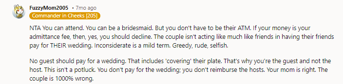 NTA. Just say it’s not in your budget and you maxed out on getting the bridesmaid dress/accessories.