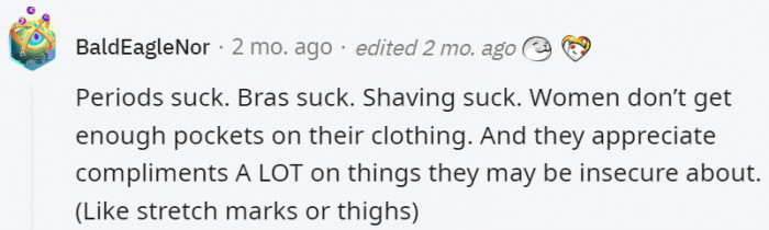 7. Many things imposed on women by society suck by nature