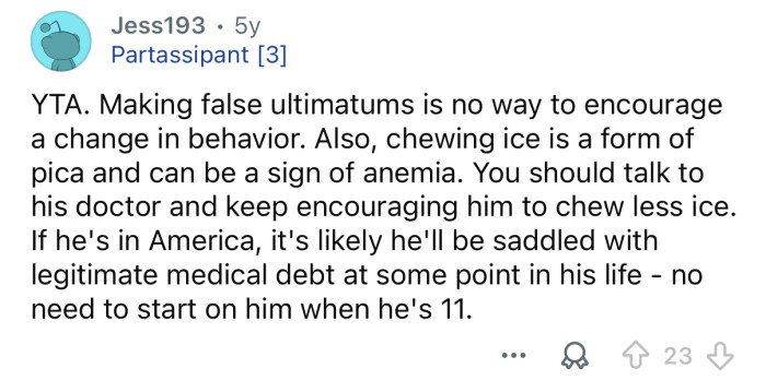 Stop making false ultimatums.