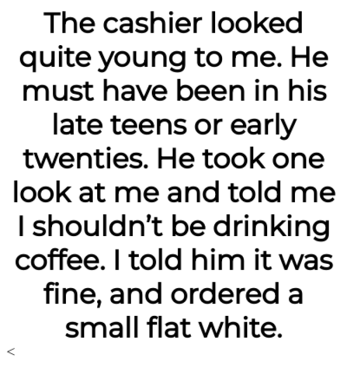 Adolescent Cashier Criticizes Expectant Lady Over Her Desire for a Cup of Coffee