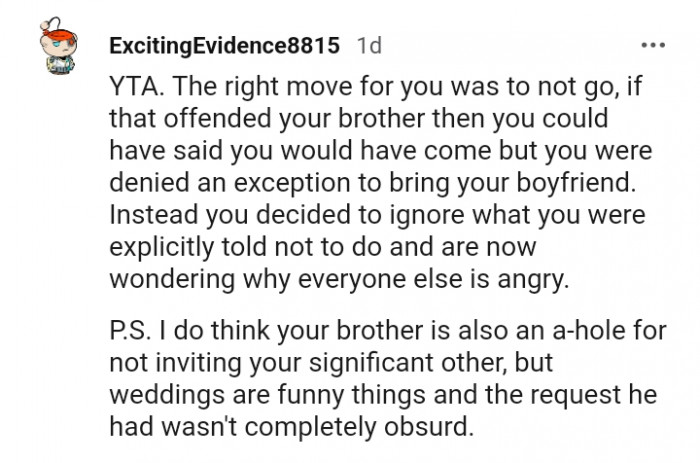 You decided to ignore what you were explicitly told