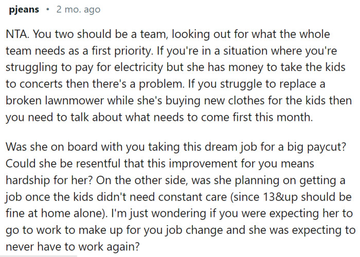 The bottom line is they should be a team.