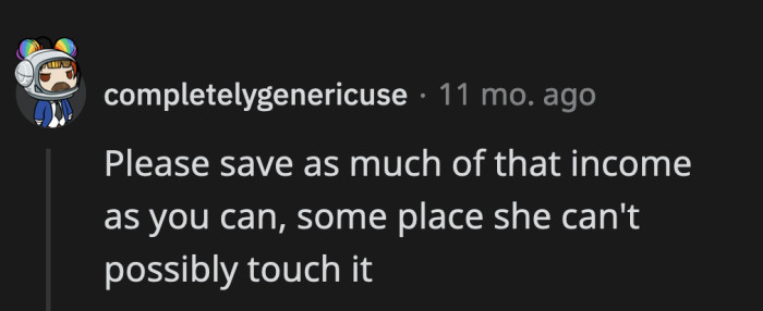 People in the comments are suggesting that OP save up