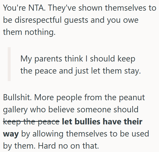 Standing your ground against an entitled family isn’t being rude.