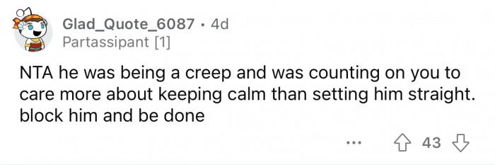 OP simply set him straight after he made a false statement.