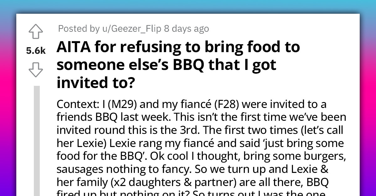 Redditor Asks: Is She Wrong for Refusing to Repeatedly Buy All Food for Someone Else's BBQ?