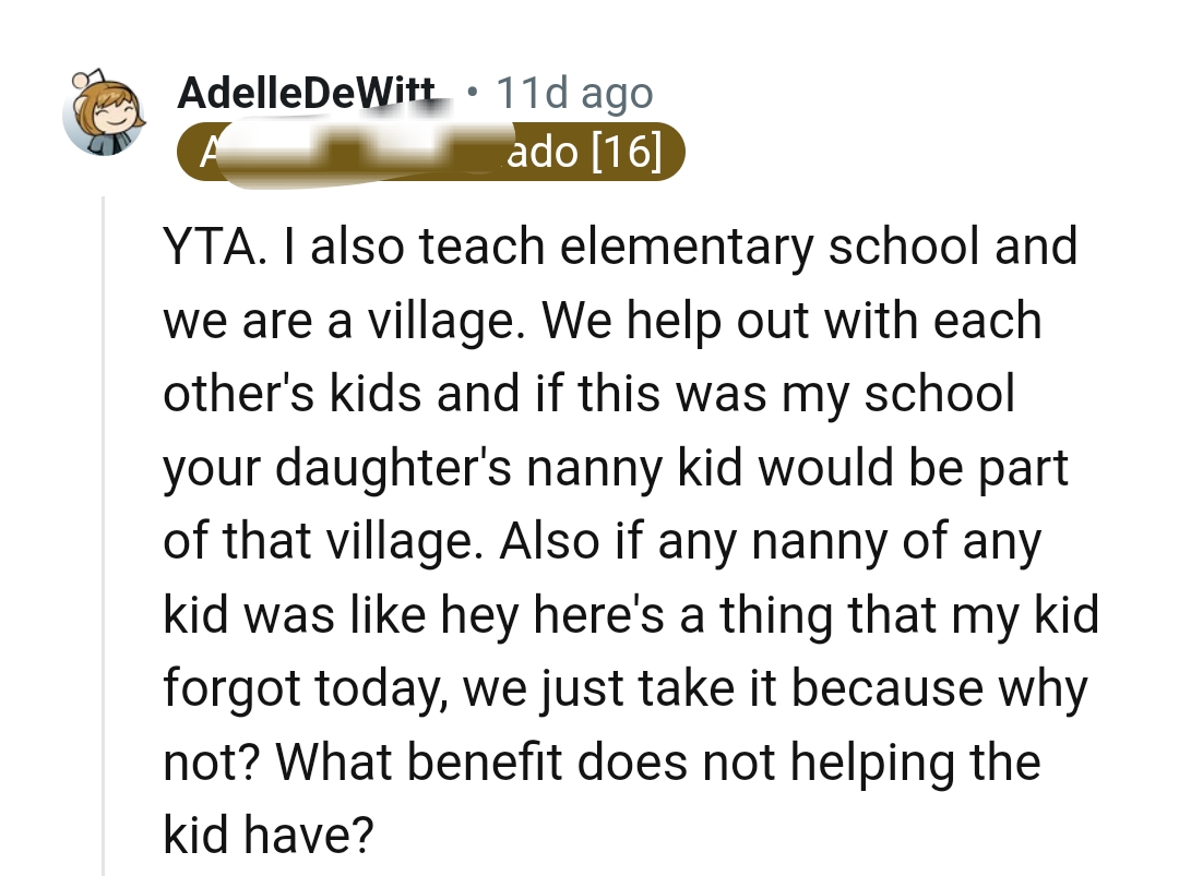 Helping each other out