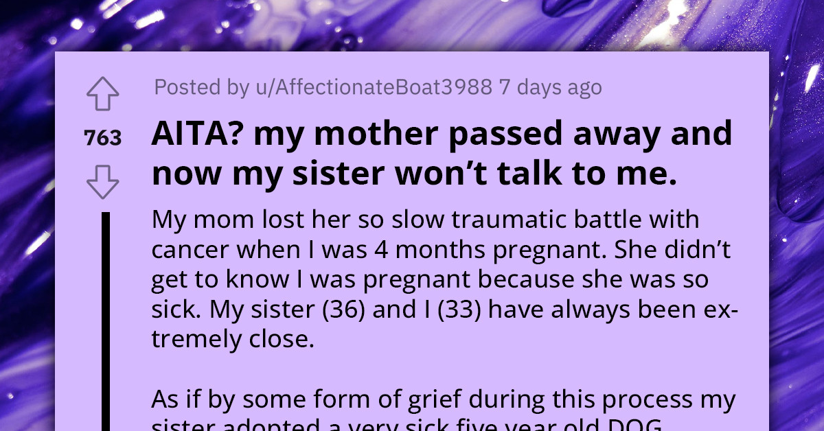Woman Questions Sister's Motive For Adopting Cancer-Stricken Dog Following Their Mother's Death; She Uses It As Excuse To Avoid Socializing