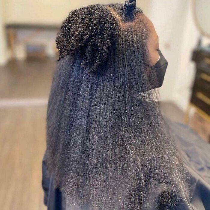 "Hair Shrinkage Compared To Hair Straightener"