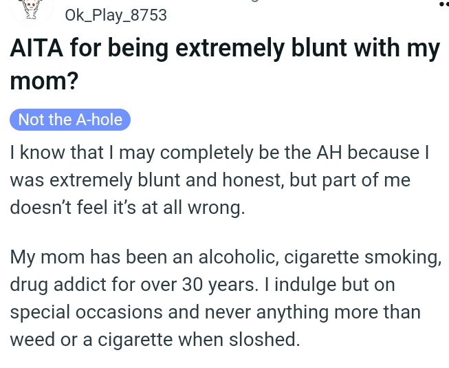 The OP Kicks Off Her Story