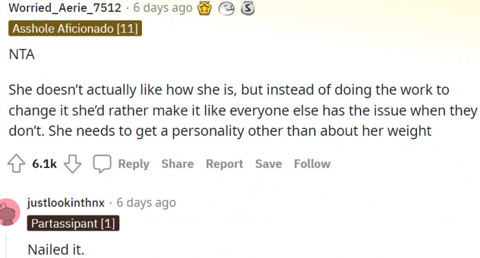 1. She needs to get a personality