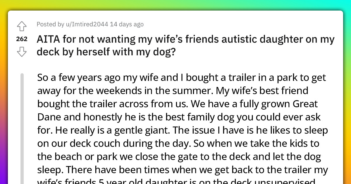 Redditor Gets Uncomfortable Having A Friend's Daughter Hang Out With Their Dog, Asks Internet To Validate His Thoughts