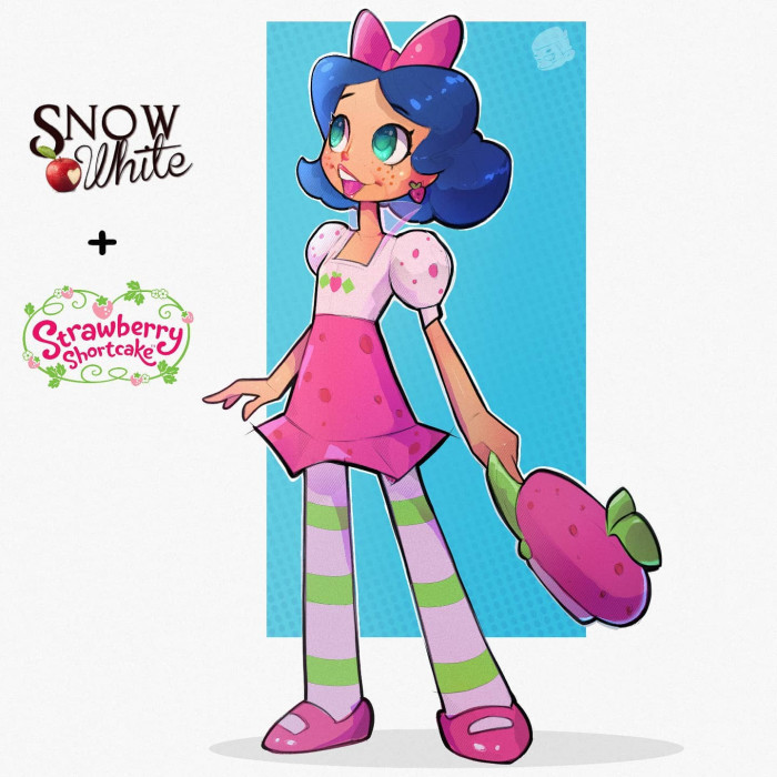 14. Snow White x Strawberry Shortcake