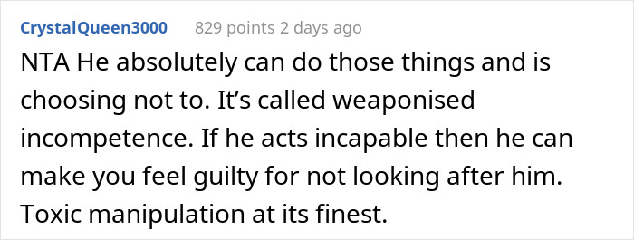 Redditors feel that the guy is being toxic.