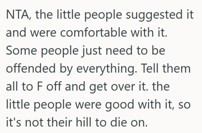 Some people just look for reasons to be offended even when everyone involved was comfortable with it.