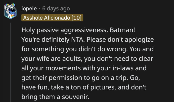 Although it was gracious of them to check in with OP's in-laws, they are adults who can make their own decisions