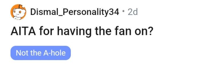 The OP kicks off her story but first, the headline...