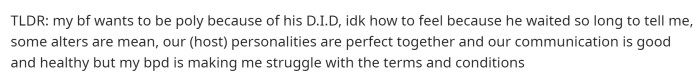 She just wants advice on how to approach this situation, and people in the comments provided her with all the information and guidance she needed.