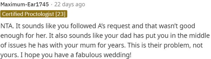 It is important to remember that these problems belong to the parents and not to OP