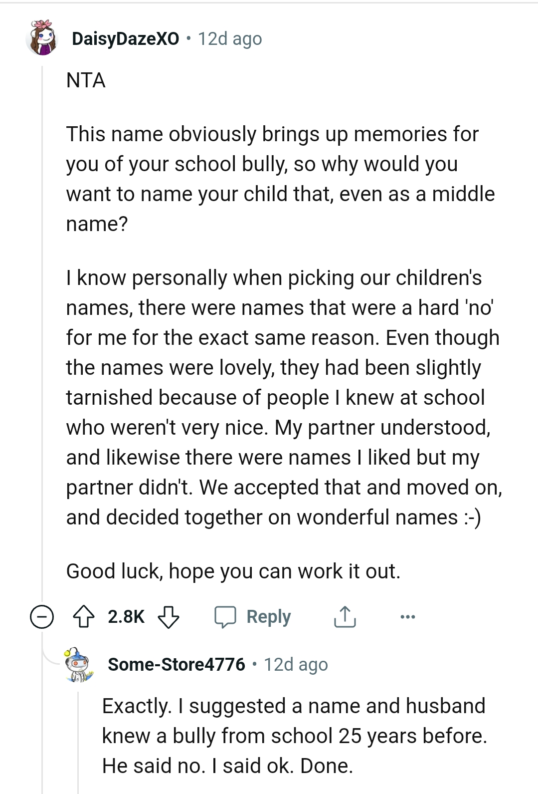 The name brings up memories for OP