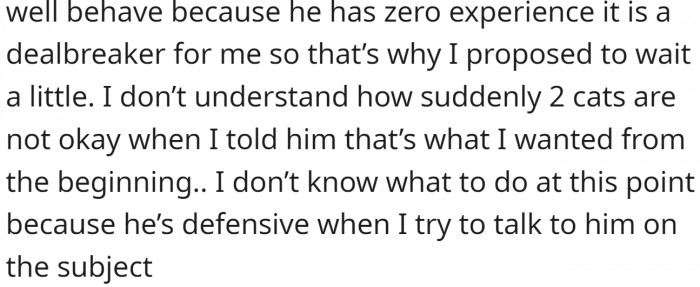 It is a deal breaker