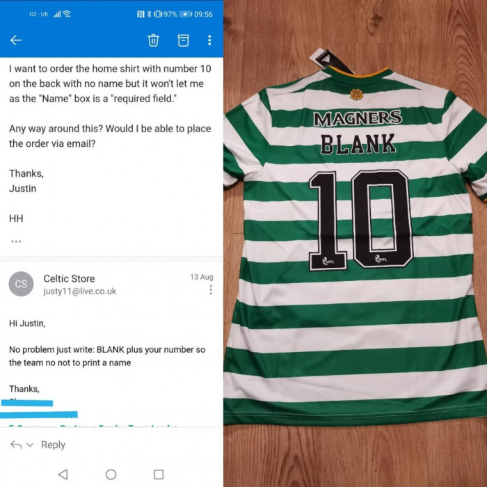 23. “When a man wants to order a football shirt with no name on the back”