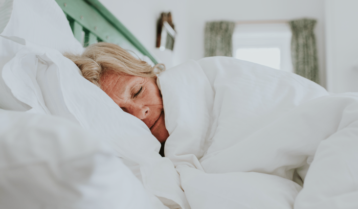 Warning sign notes to stop caffeine seven hours before bedtime for sleep