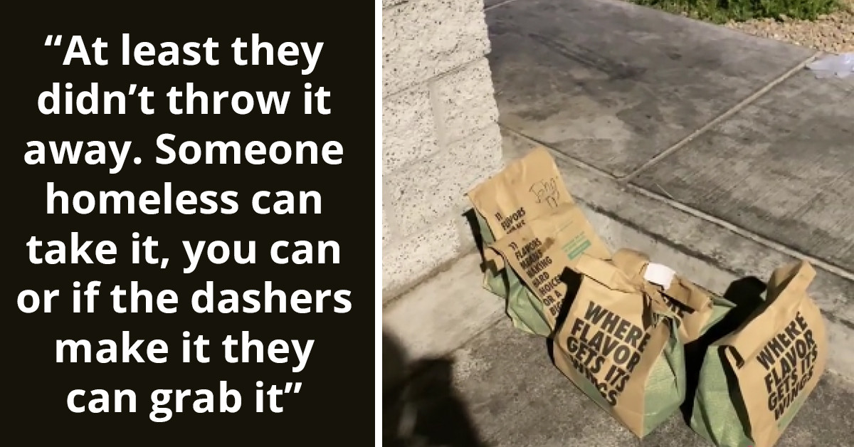 Tiktoker Finds Sizeable No-Tip DoorDash Order Just Left On Sidewalk