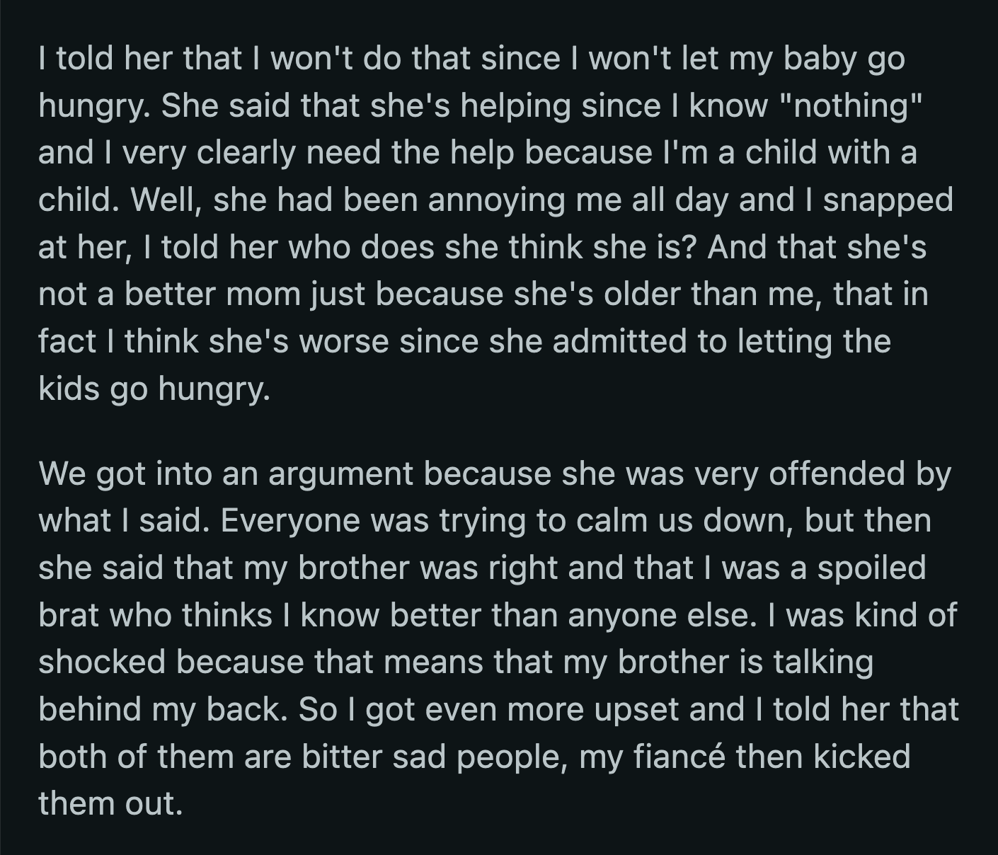 Her sister-in-law replied that she was only helping OP because she knew nothing, as she was a 