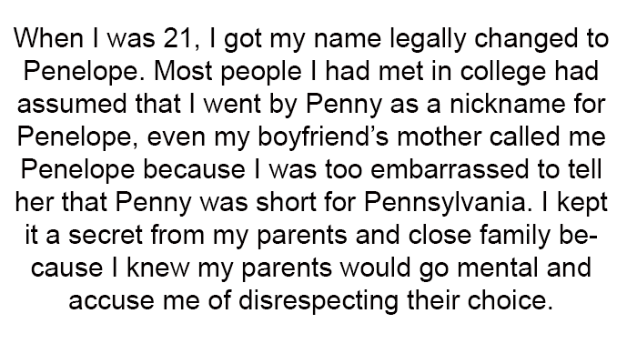 I kept it a secret from my parents and close family