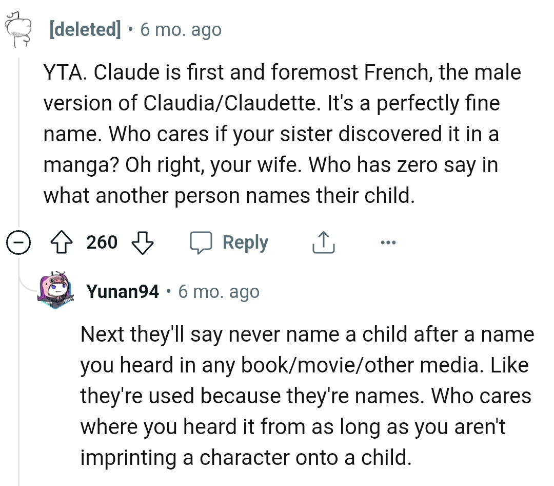 You have zero say in what another person names their child