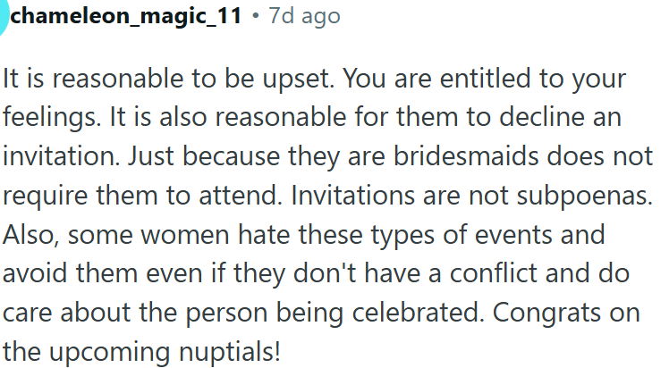 It is reasonable to be upset.