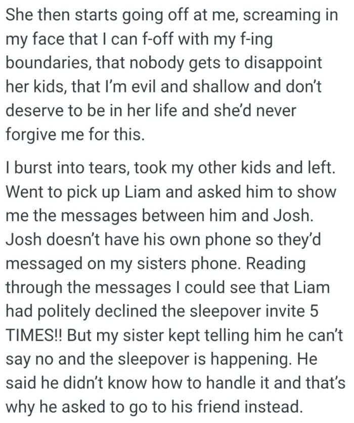 The OP burst into tears...