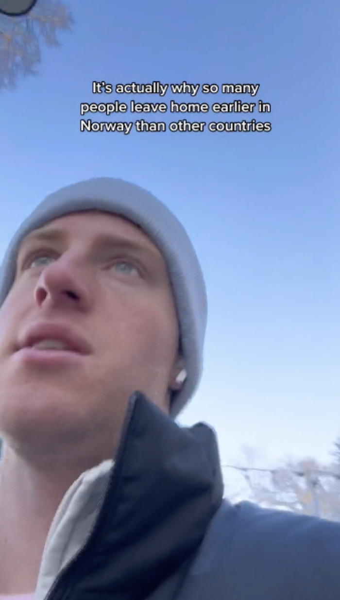 It's a Norwegian custom to leave babies alone outside in freezing weather