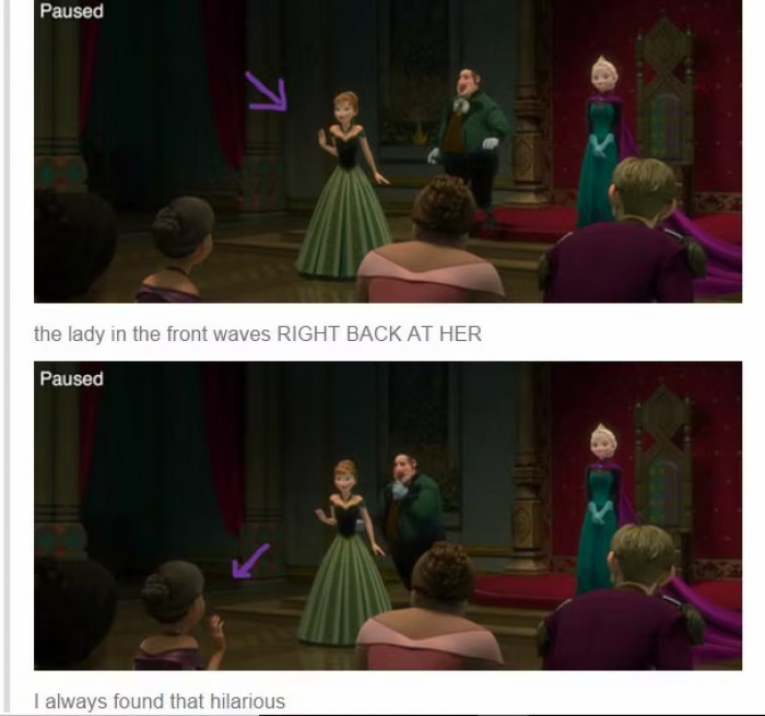 16. At least someone appreciates Anna and her polite greeting