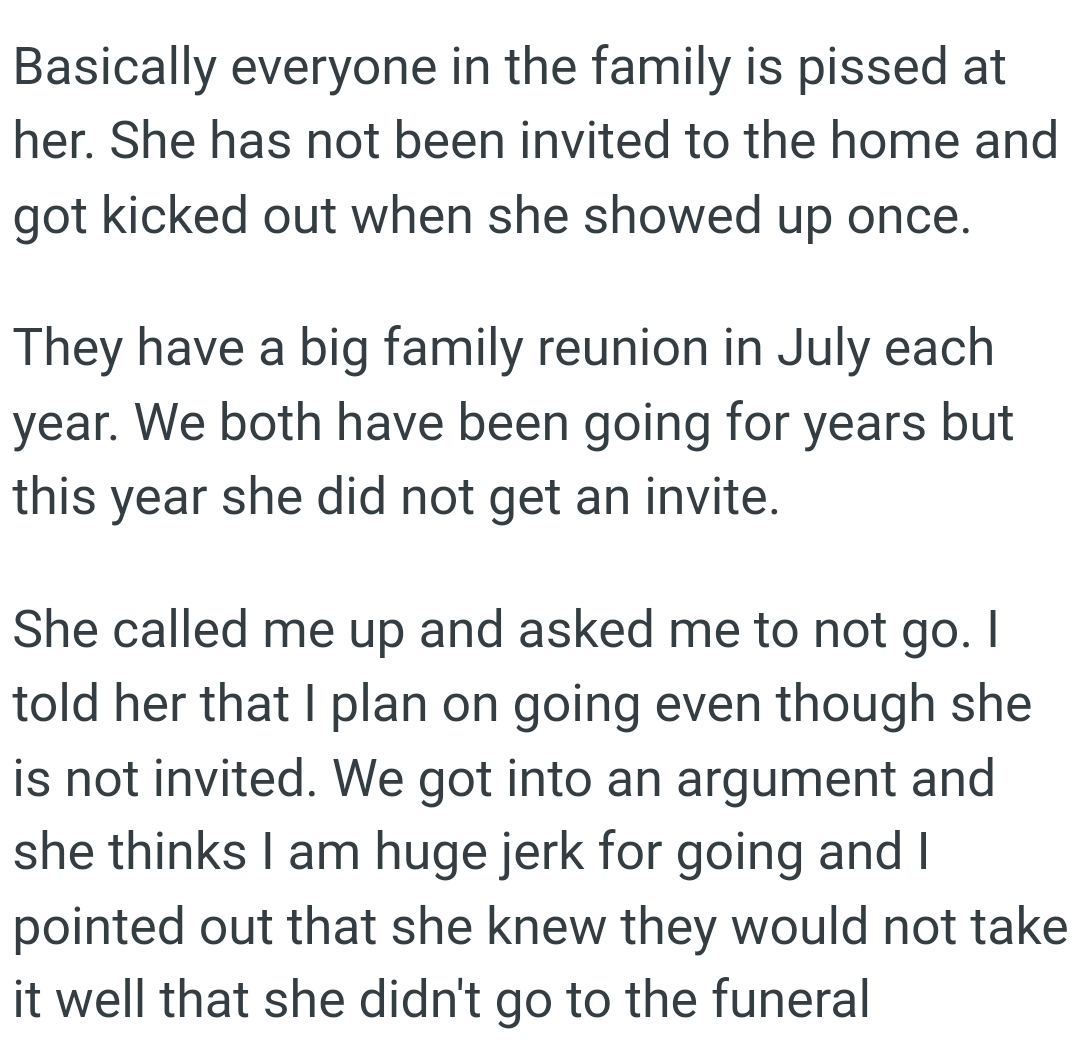 The OP and Her Sister Got Into an Argument, and She Thinks the OP Is a Huge Jerk for Going