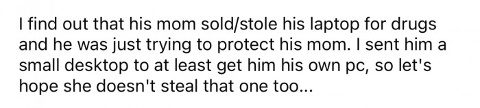 OP eventually found out what had happened to the laptop.