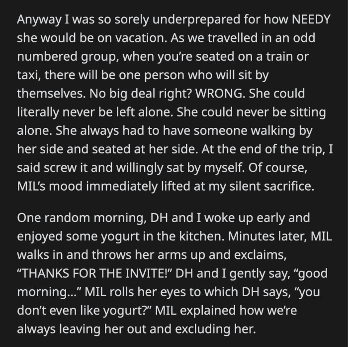 MIL walks in and exclaims, 