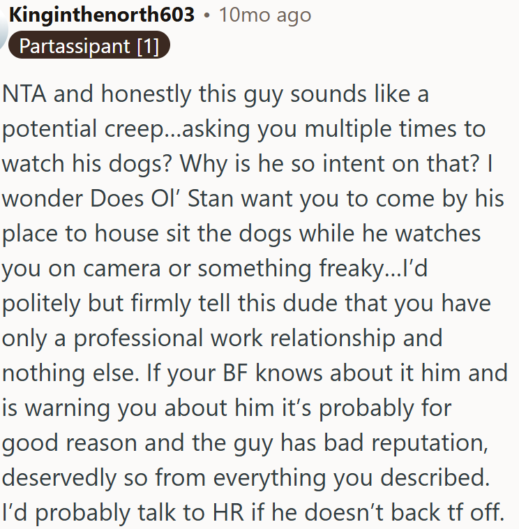 This guy gives off weird vibes.