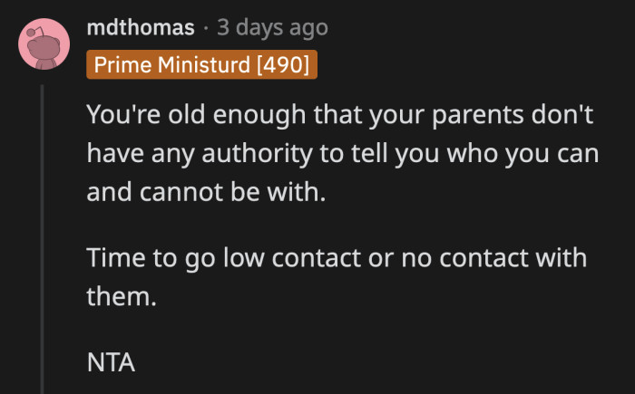 It's ridiculous that they thought they had any say about OP's choice of spouse