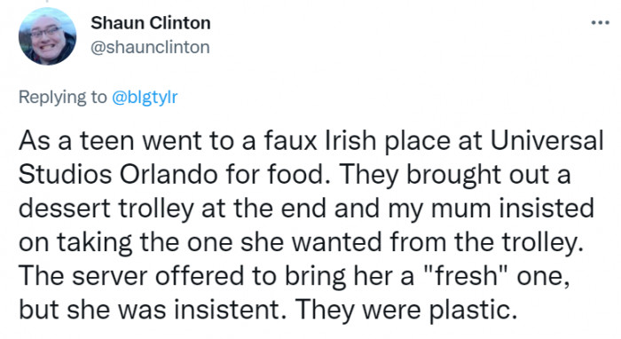 This is one of the reasons why you should always listen to servers when they recommend something