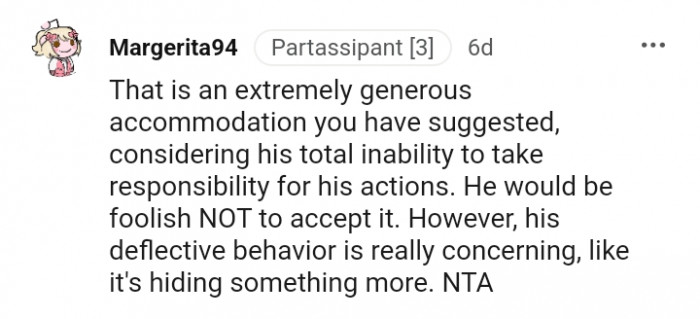 He would be foolish not to accept it