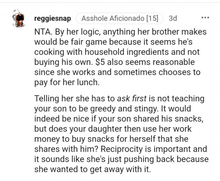 It sounds like she's just pushing back to get away with it